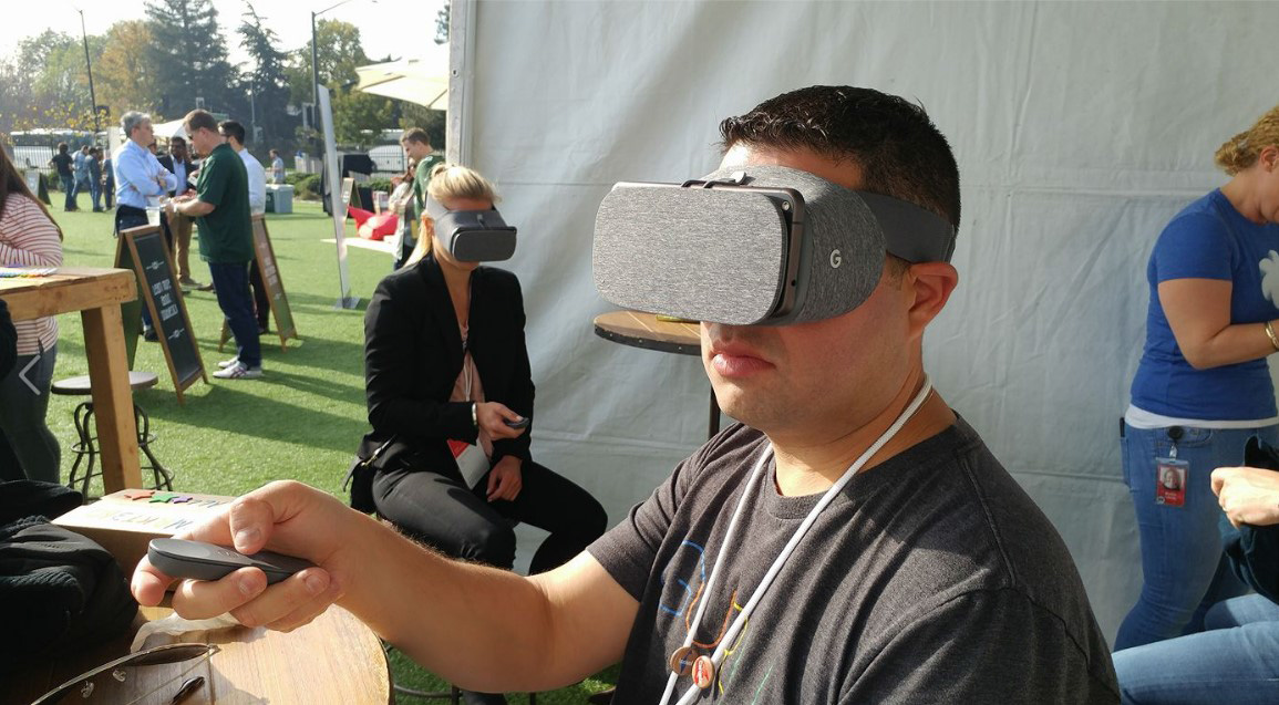 CEO, Eran Hurvitz, testing out Google’s newest products