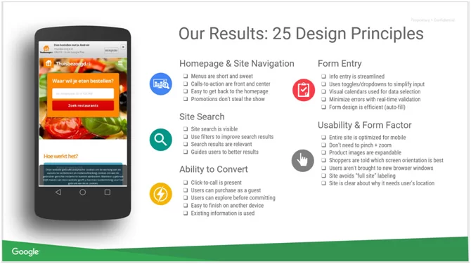 Mobile search results