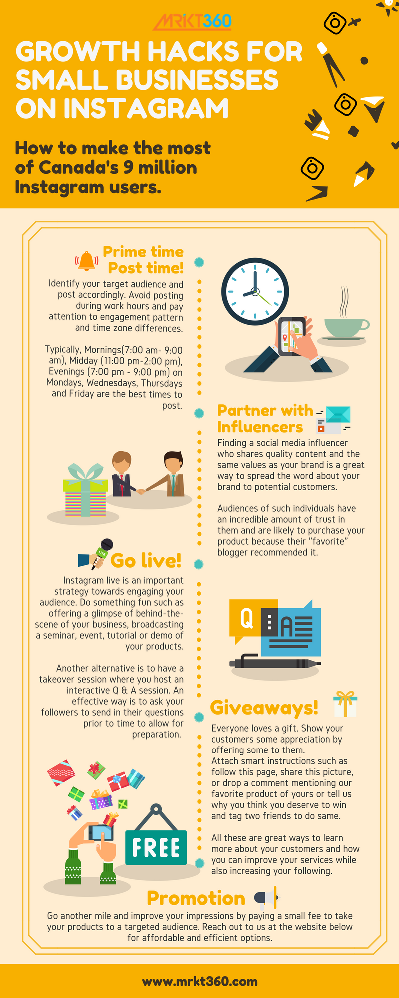 Growth hacks for small business on Instagram
