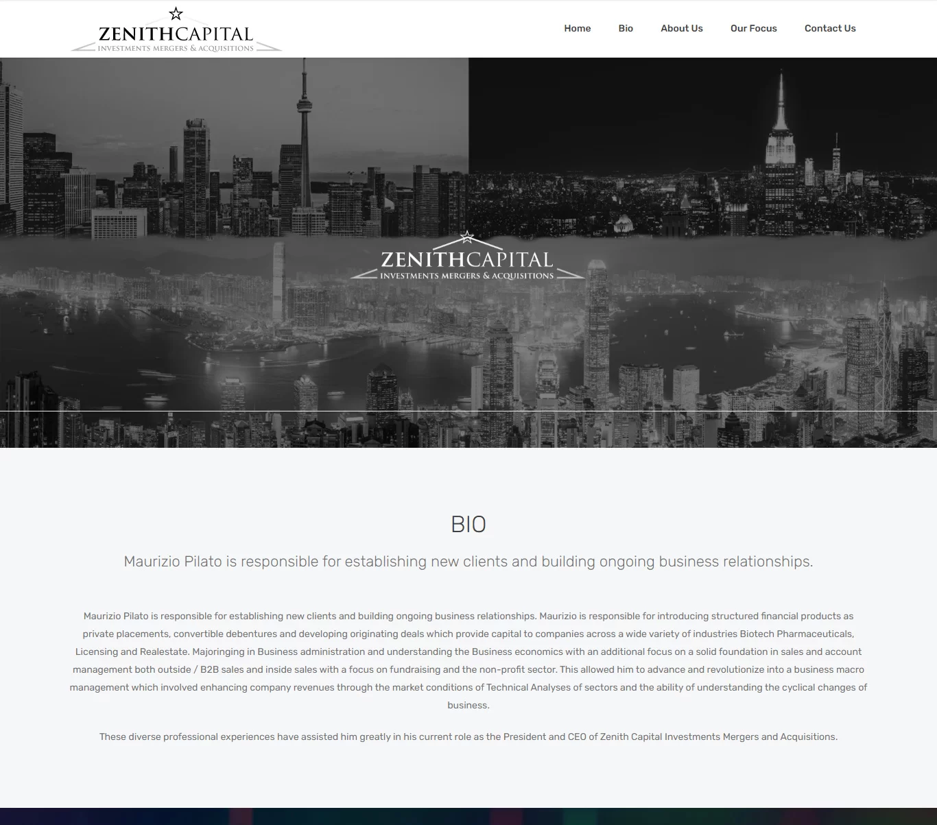 Zenith Capital Investments Mergers and Acquisitions