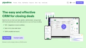 Pipedrive Software Display