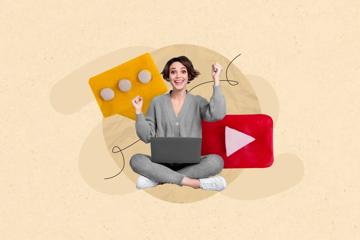 Illustration representing YouTube SEO, video content optimization, and digital marketing strategy.