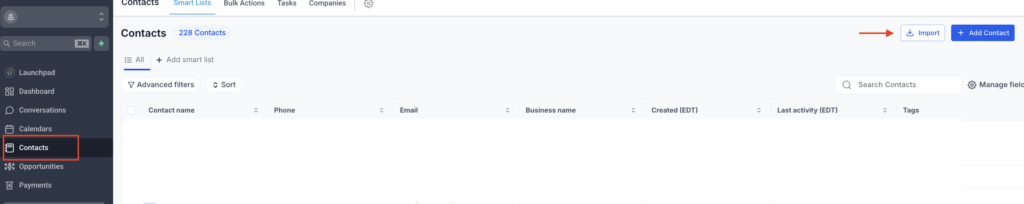 Import Contacts