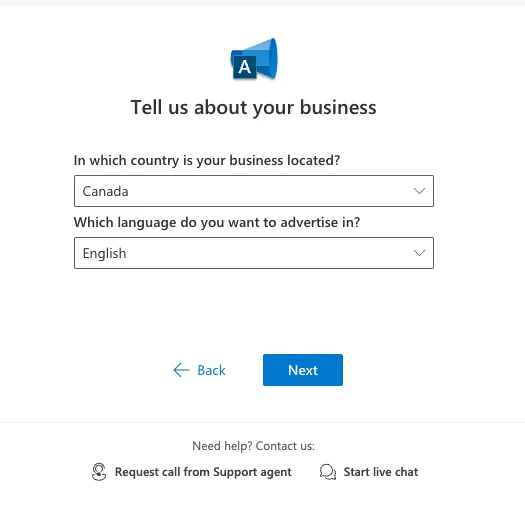 Microsoft Advertising Account Creation Guide