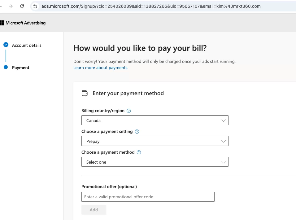 Microsoft Advertising Account Creation Guide
