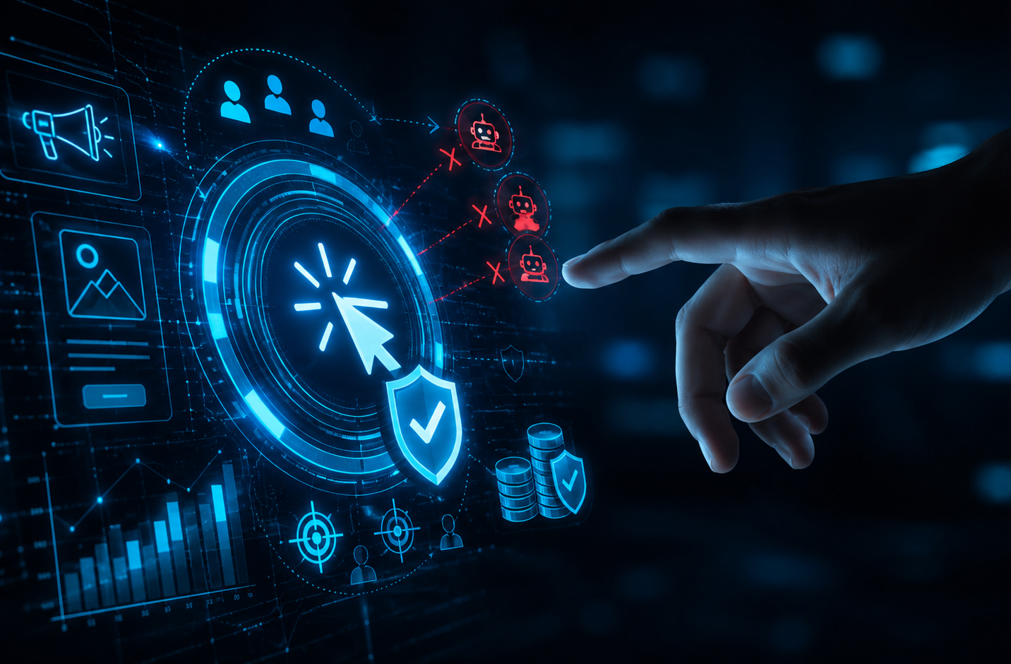 Click fraud prevention on screen