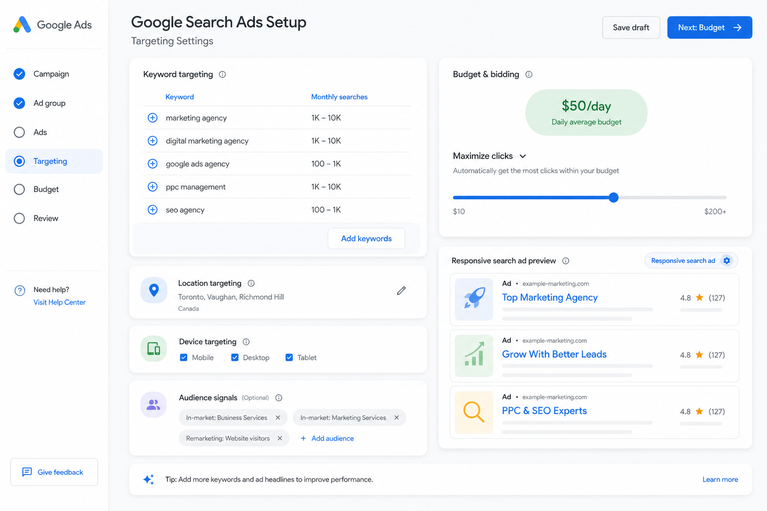 Search Advertising Audience Targeting