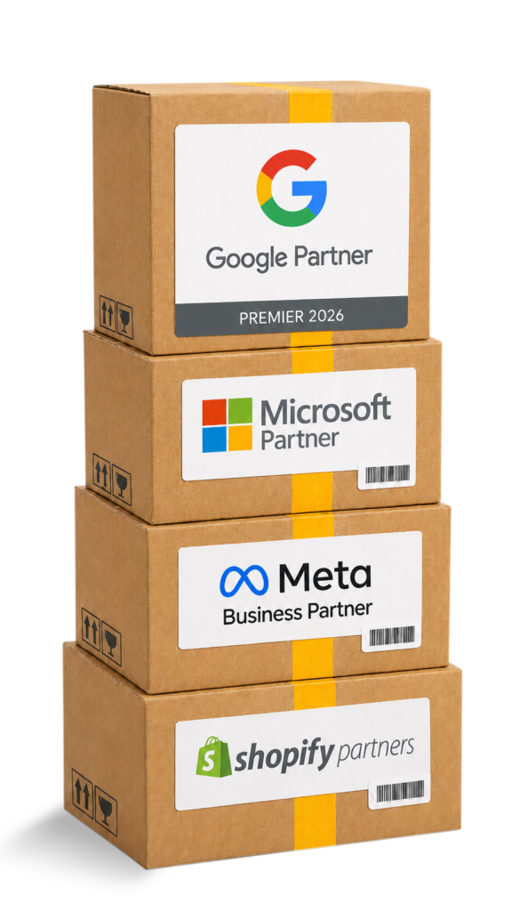 ecommerce boxes google partners shopify partners meta partners microsoft partners