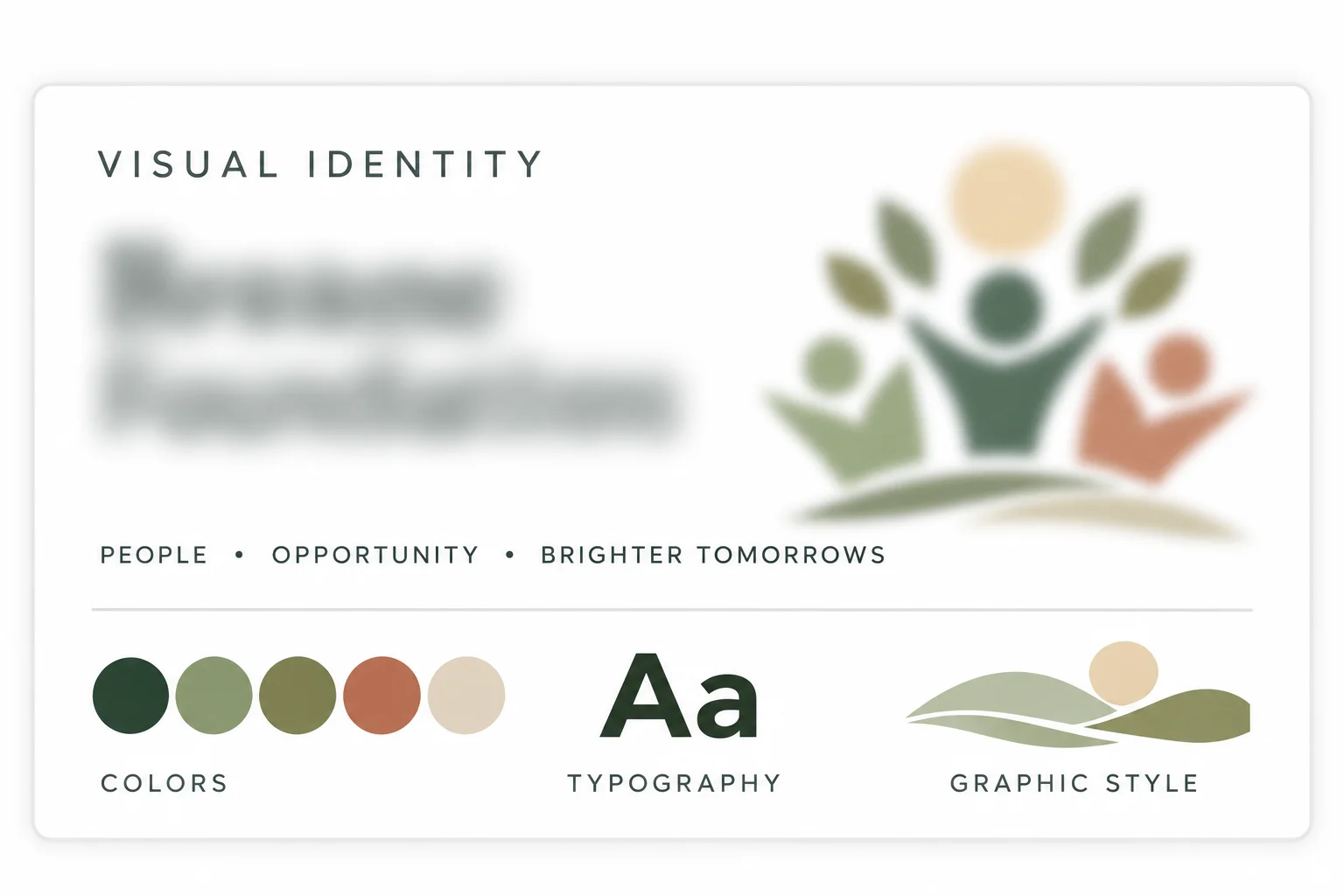 Nonprofit visual identity and brand style guide